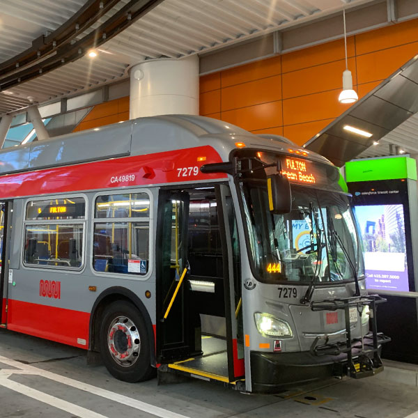 MUNI Bus at Transbay Transit Center