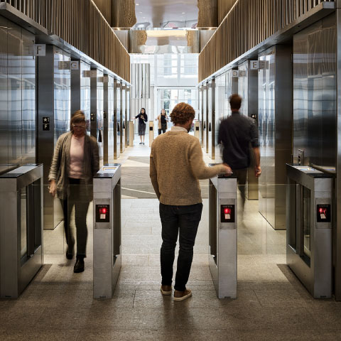 Secure elevator lobby