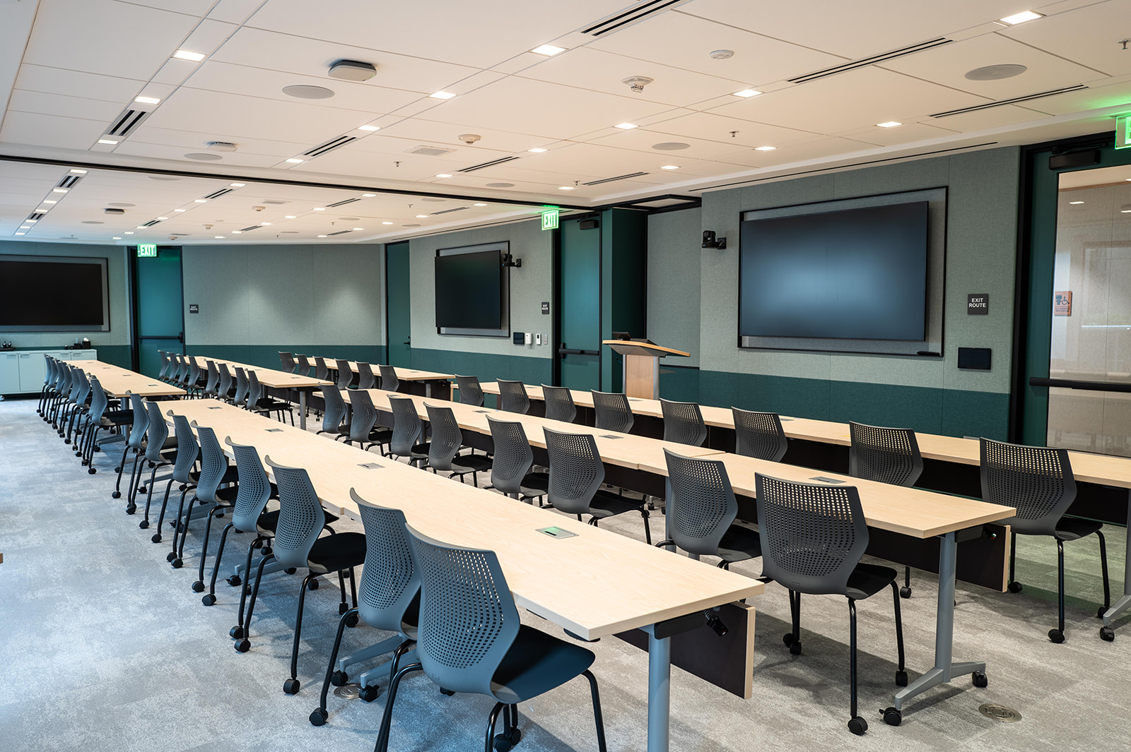 conference room classroom desks